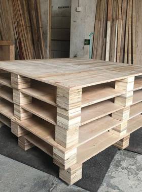 出板口免熏蒸卡层板木托盘承重2T叉货架物流地ILP台车板多胶合木