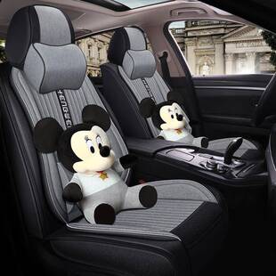 汽车坐垫新款布艺全WCR围座套子p英olo包飞度朗轩逸福克斯卡通车