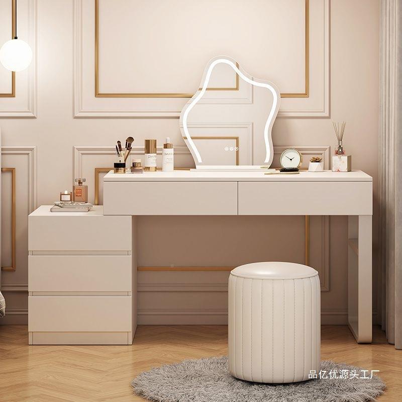 2025年新奶卧油风梳妆XVT台代斗柜款一体现简约小户型网红主化妆