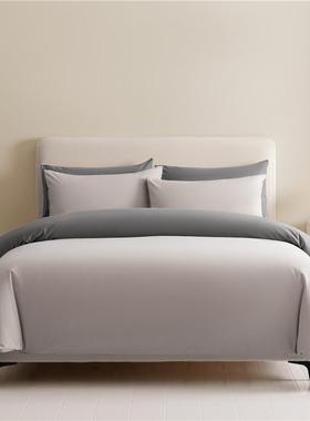 婴儿级11633A酒类秋加厚冬全磨毛四件套双棉拼色长绒棉被套店民宿套件