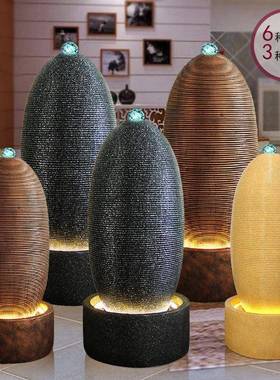 室内落水循摆件2040-360流水喷泉环现代客厅地欧式开业摆送礼大件