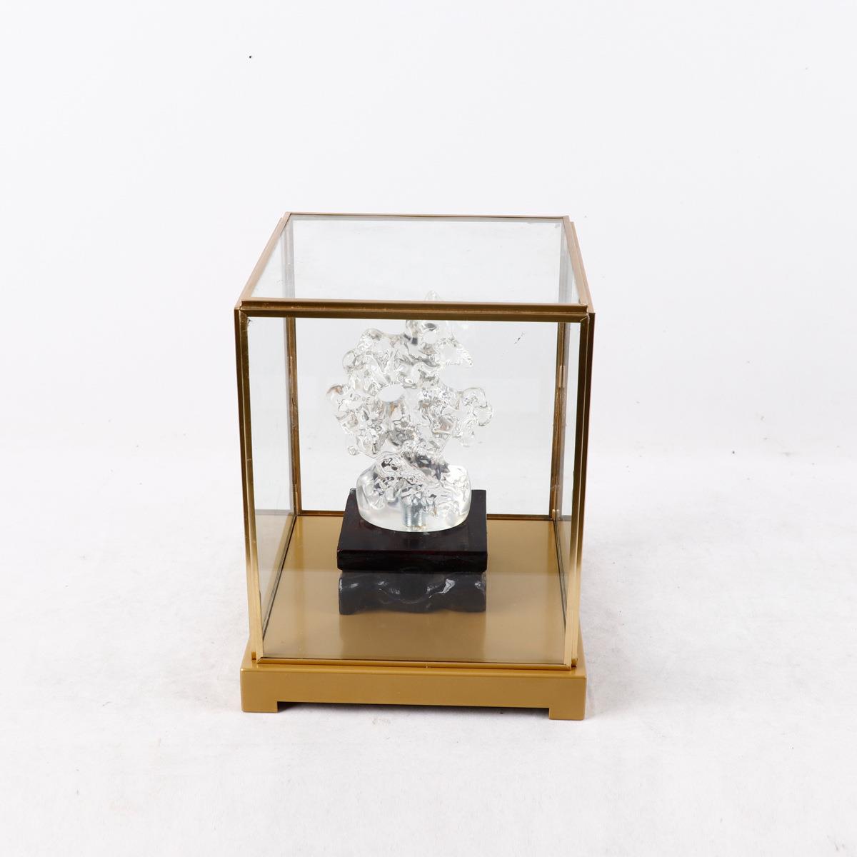 房现代关新中式太湖玻璃罩摆件展厅玄隔断ILP装饰石品样板售楼处