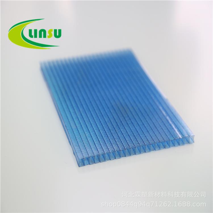 阳光板厂家 热销十年原料 温室大棚 隔音隔热8mm 四层PC中空阳光
