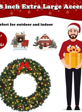 4h8inc大型圣诞节装饰1.5022米花酒环彩球加密藤条门挂店景布场置