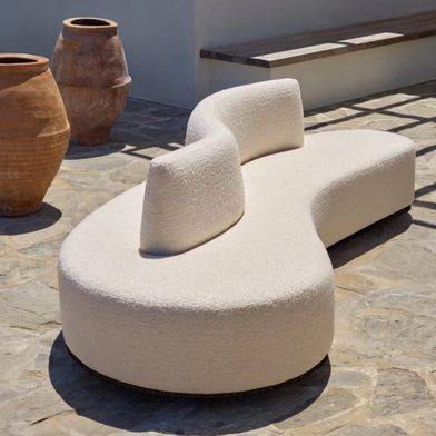 包邮意式布艺双人羊羔绒弧形沙发美容院接待创意小户型简约客厅