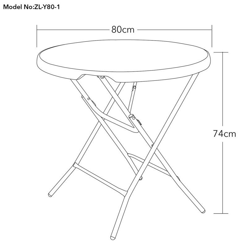 Y80-1简约折叠圆桌可移动简易餐桌家用吃饭桌椅组合小圆桌出口