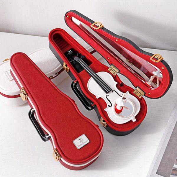 古典优雅文艺小提琴音乐盒八音盒创意旋转跳舞女孩手拎包生日礼物,家居饰品,音乐盒,淘宝优惠券,粉丝福利购,淘宝优惠卷