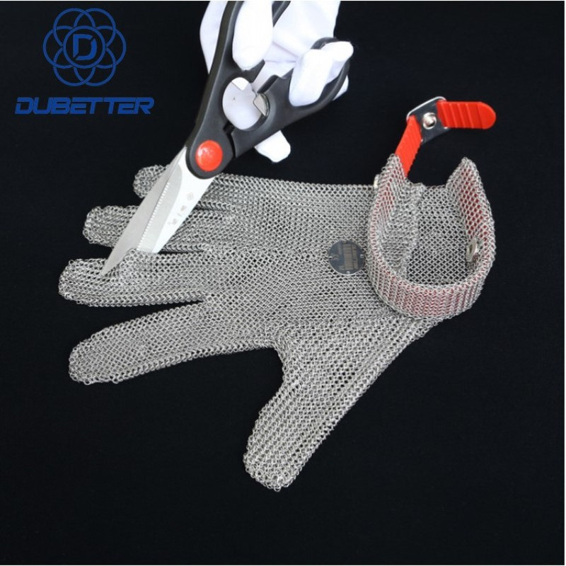 金属钢环手套 9级防割钢丝手套屠宰肉食分割杀鱼防电锯锯骨机手套