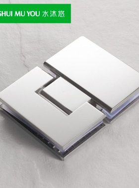 精品304不锈钢浴室合页无框门 拉丝淋浴房哑光玻璃门铰链J180实心