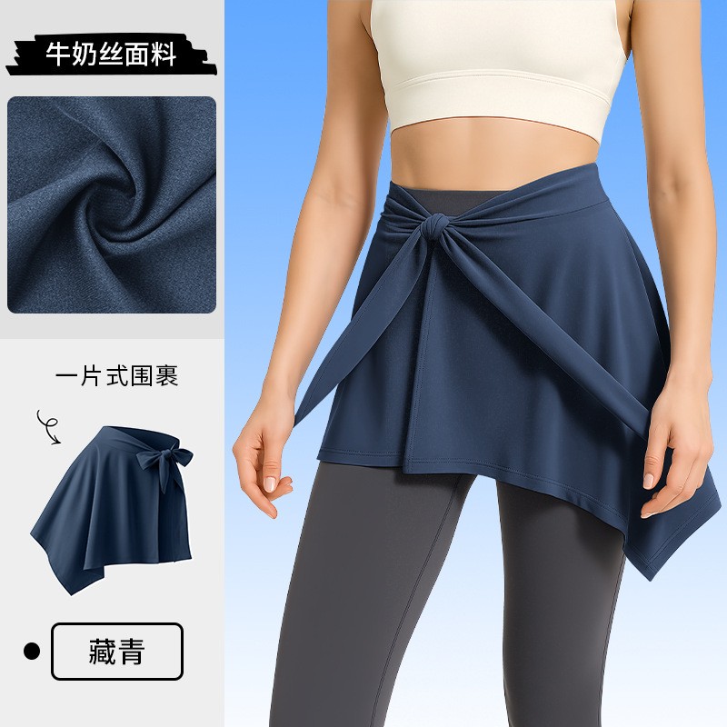 大码女胖mm瑜伽裤屁帘叠穿2026新款遮臀裙罩一片式半身裙摆200斤图片