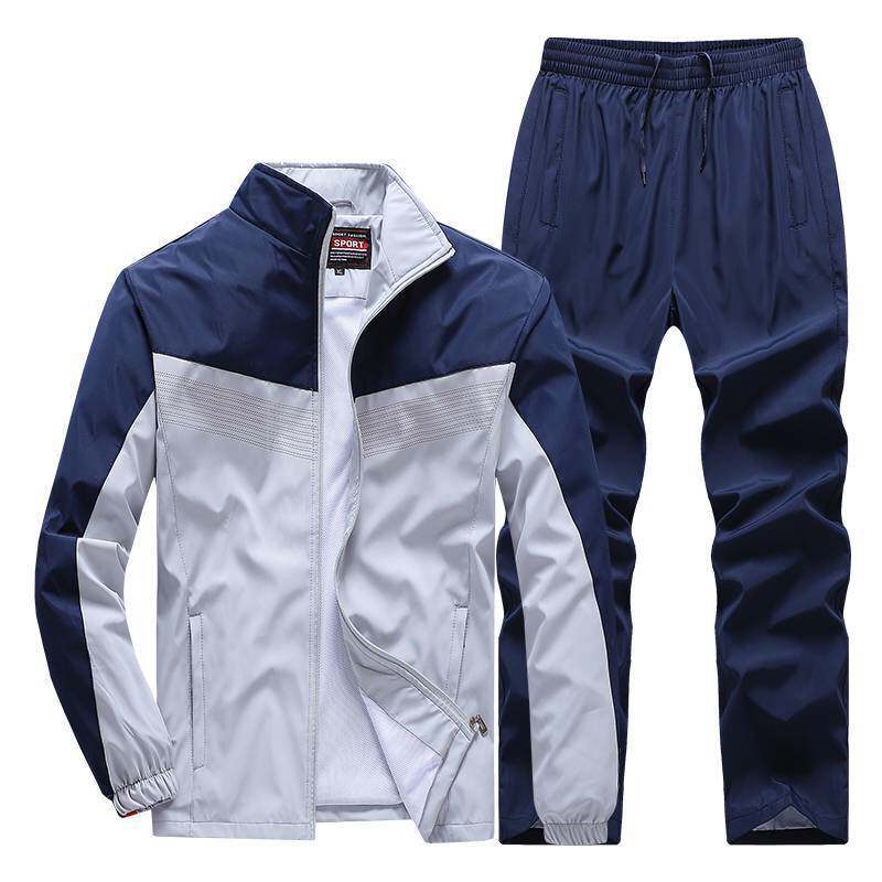 春秋新款男子运动服运动服外套套装团体服涤纶跑步服校服班服