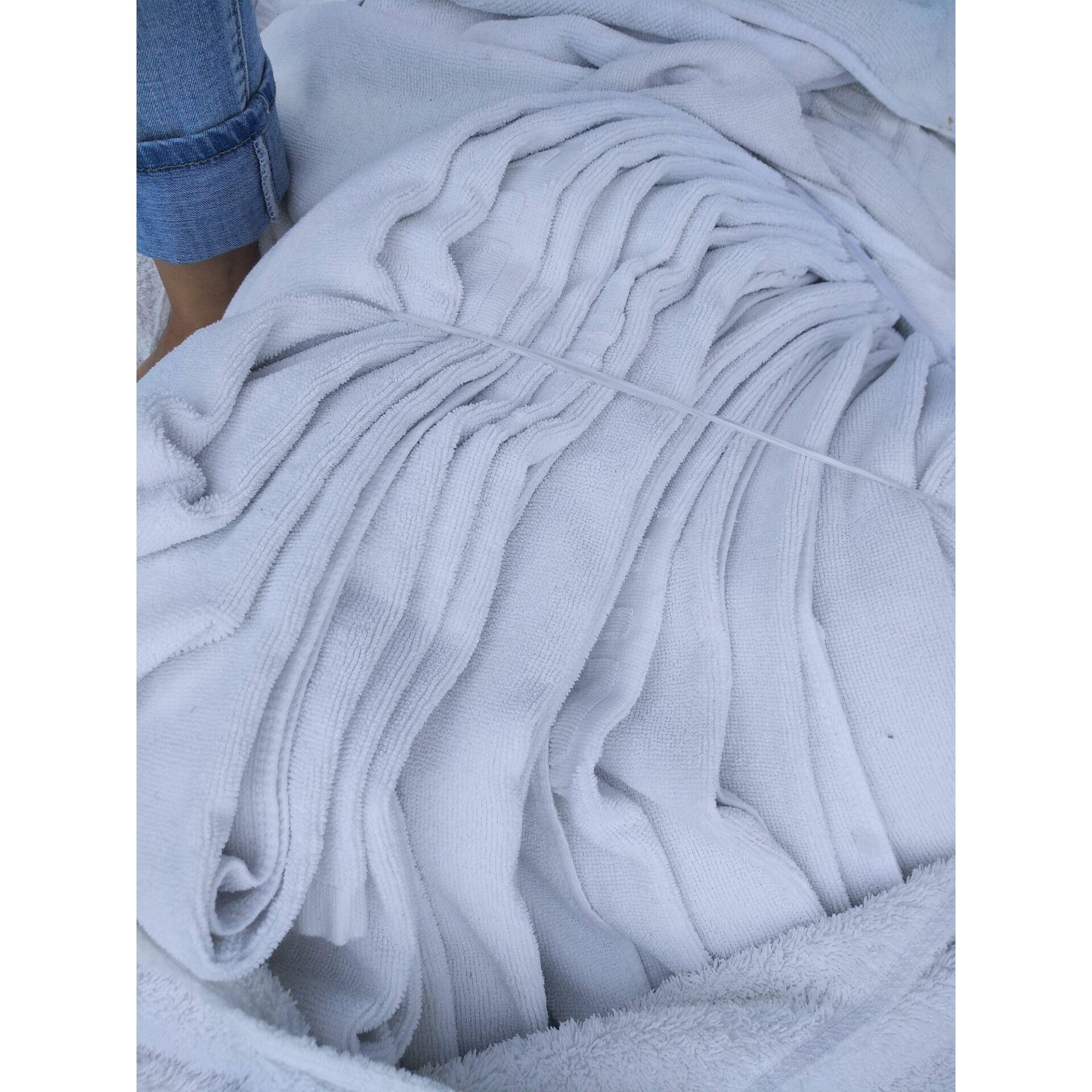 白浴棉巾擦浴机布业抹布纯白毛巾905宾馆白巾废旧大工毛巾