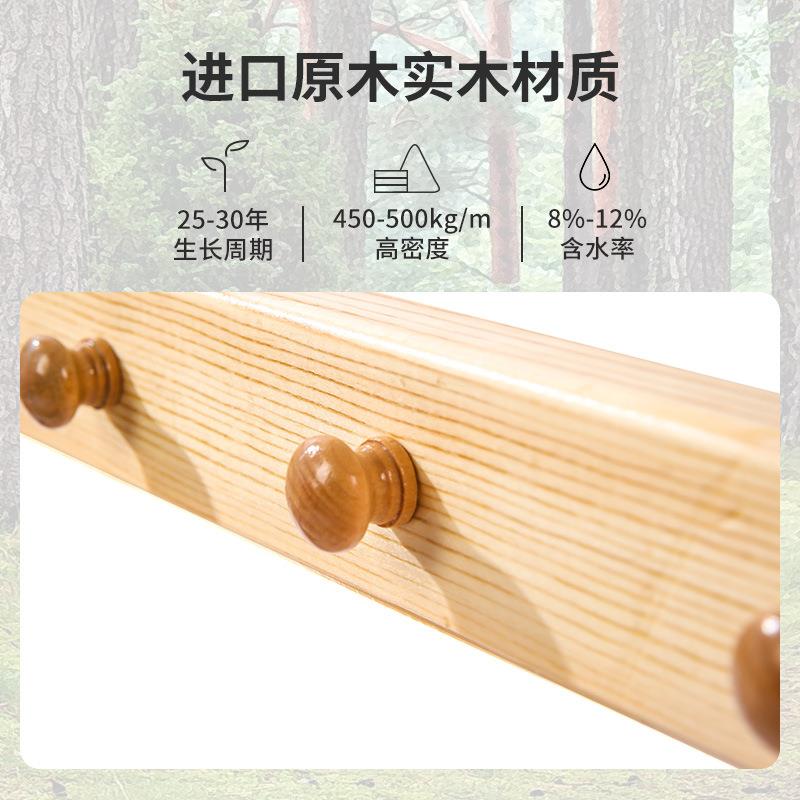 幼儿园海实木架毛巾架儿童可VTP动橡胶木拆装豚挂钩毛巾移卡通收