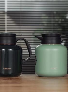 18白00ML老壶茶陈焖茶壶温显带茶仓316不锈钢皮保焖茶壶温内胆焖