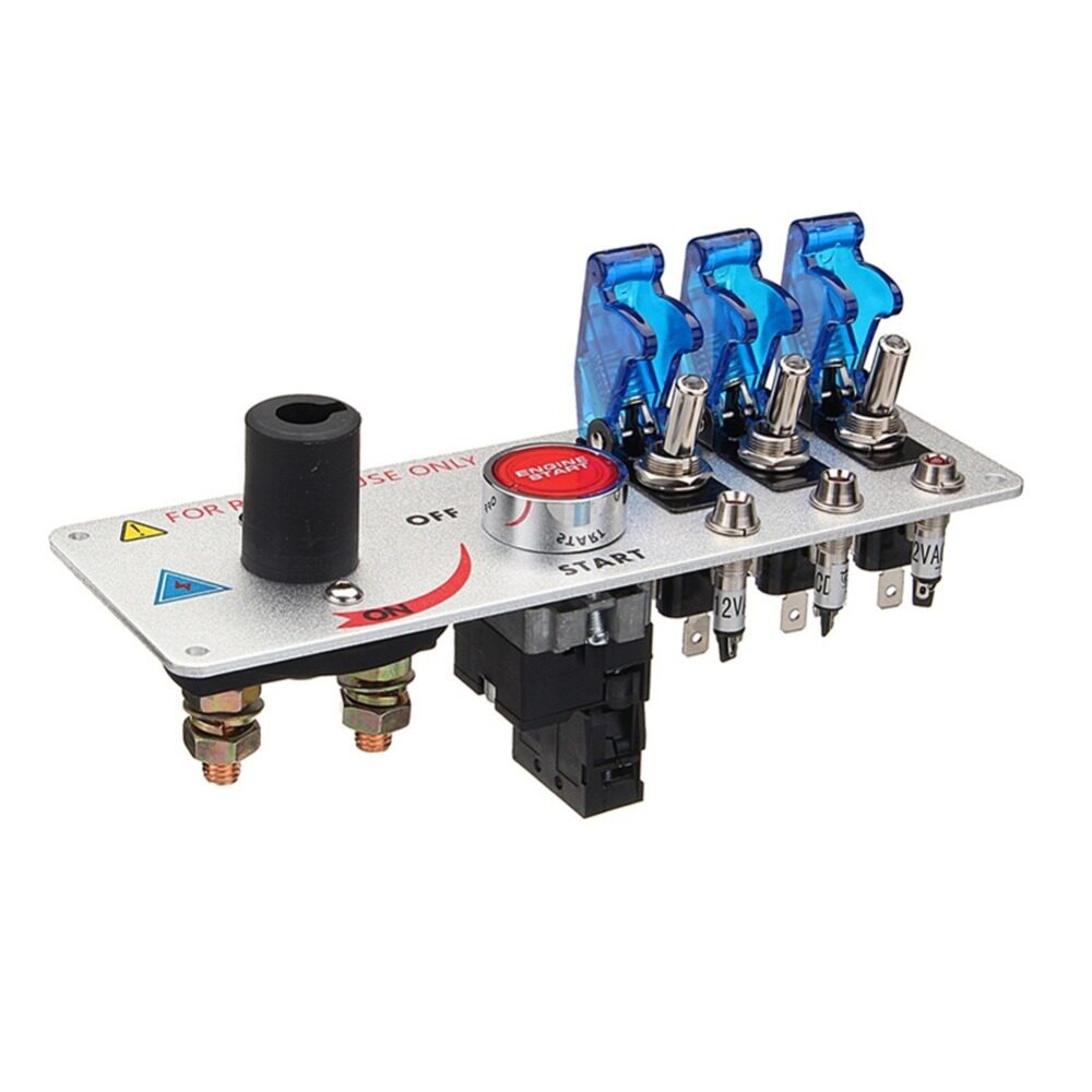 高品质耐用的12V汽车LED拨动式点火开关面板赛车发动机启动按键
