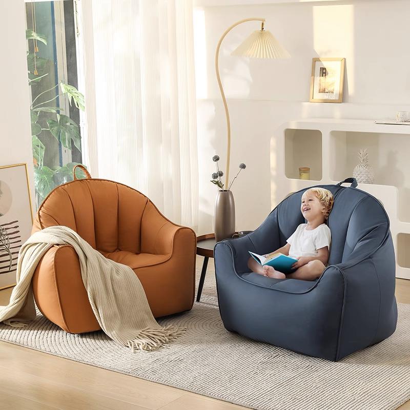 L7人发豆袋简约轻奢沙单懒人阅读小沙JIR榻发儿童躺椅卧室榻米阳