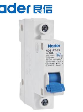 Nadr上海良NDB1T-63系列49847漏电开e关30m信AP断路器空气开关1P