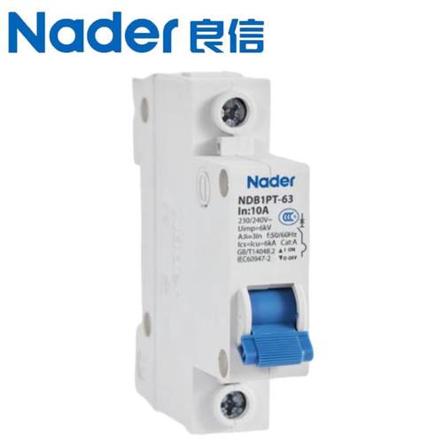 Nadr上海良NDB1T-63系列49847漏电开e关30m信AP断路器空气开关1P