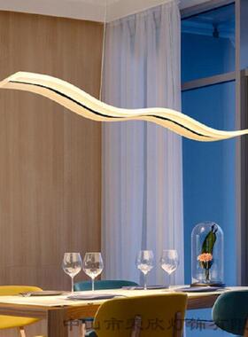 LDD0002E厅吊灯餐现代简波D浪吧台灯创意个性餐桌饭桌饭厅吊约灯