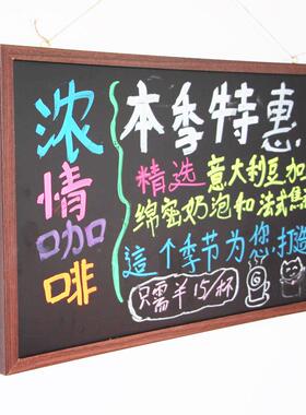 MD板F双面黑白板50*70758cm密板边磁性框绘度画板黑板白板写字包