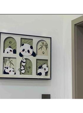 诗情画VUK意装多饰画免打电箱遮挡画卡体通可爱挂画媒弱孔电箱画