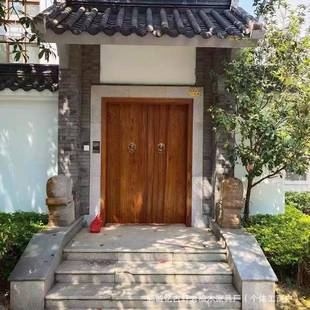 式 中老榆木大门村庭农院仿古实木平开门民宿古典开门别墅929大双