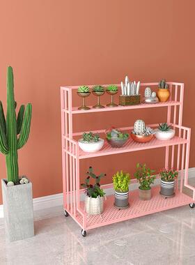 花架子置物架室内装饰阳花台角客多落架14153带轮厅轻奢绿萝落地