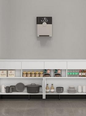 PZW板边柜20c餐m厨房储物柜实木岩茶水柜25白色3半0墙极窄墙边柜