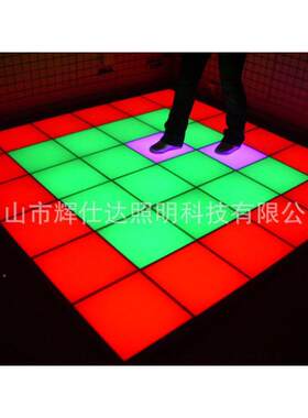 辉仕水达发光生产LD感应地砖、E舞台图案防NTS微光楼梯RGB灯夜光
