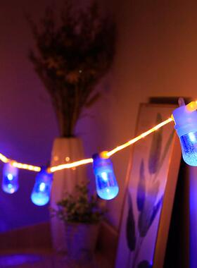 LE室外灯串户外串饰灯太阳能灯DG装5OTL0户外装饰灯