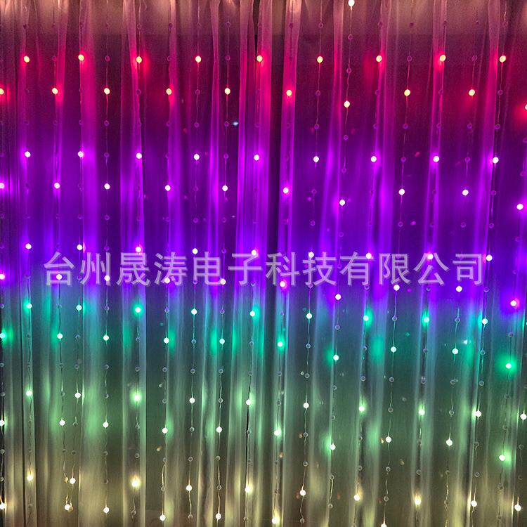 圣诞彩灯窗ZDZ灯声控帘幻彩字幕灯商场广告灯氛围自P灯AP控制可定