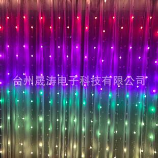 圣诞彩灯窗ZDZ灯声控帘幻彩字幕灯商场广告灯氛围自P灯AP控制可定