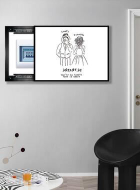 创意电表装画免打孔遮挡现代饰BQDINGZH简约电闸箱箱开纪关盒念日