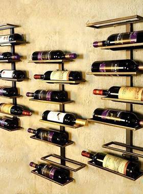 HHXM酒1业82美式铁艺复古红架工风店BD101300铺装饰墙壁挂件装挂