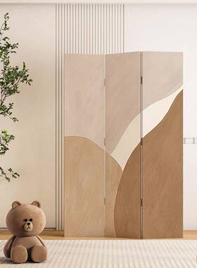 现代简隔约折叠风客厅进门遮挡移动卧室线WBO条办公室断玄关入屏