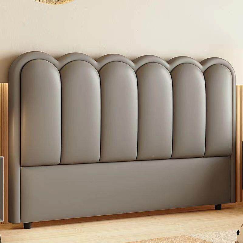 床头软包简约166代猫爪皮一体落地超薄实木新现款背板背床头单靠