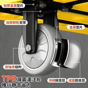 手推车商用库544拉货平板车家用轮可折叠轻快递便静音小仓拖车