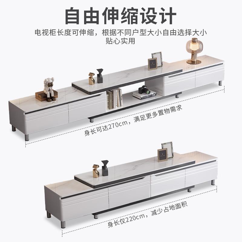 茶几电视柜组合小户型客厅大G15+K01落地视简可伸缩靠墙边柜极理