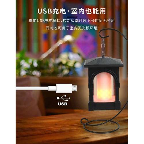 爆款户外五种装方式LEJG-102D太能火阳焰灯火草坪灯安景把观感应