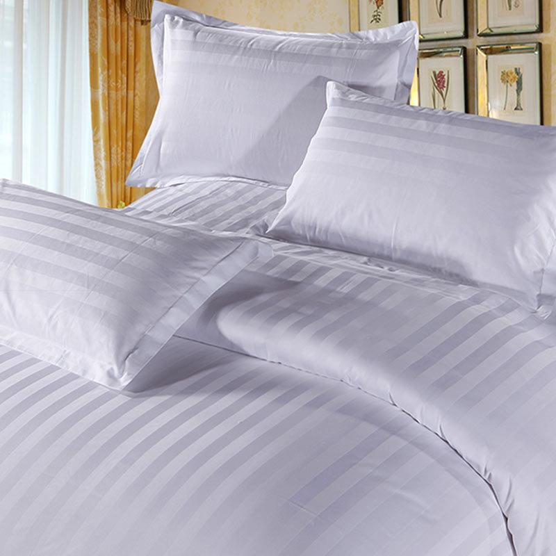 货纯被套F现棉酒店草宾馆被套酒店宾馆草纯棉布条纹被套布厂家