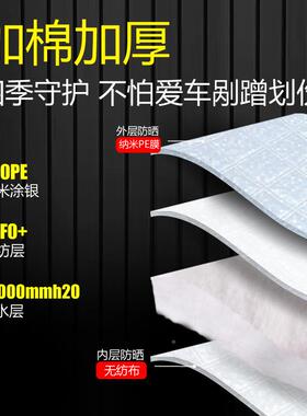 汽车衣车罩套防冰晒33926防雨雪隔热遮阳冬季加厚防雹全罩车车外