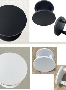 现代简约玻璃门拉手圆形黑色白大孔门拉单实心ZY100123色木门酒店