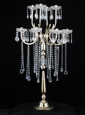 婚庆道具水晶冰条桌器桌装饰婚礼堂欧子式主铁艺架装ZVB饰花花瓶