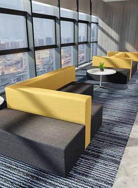 创性NNN意个发组沙合办公室大厅现代接待区休闲休息会客洽谈沙茶