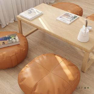 日蒲团坐垫地皮上地板客厅坐墩革式榻米飘窗家用榻踏脚RLU懒人沙