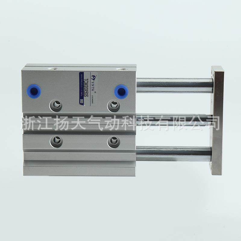 三轴三WKW杆气缸TC/M2X2030/40/50/75/100/12动5S带磁气导杆0高精
