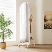 9W可移动穿挂镜全身衣架一体衣卧室油风旋转落地衣帽架带F777JJJ9