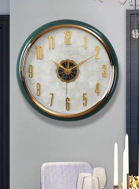 202新款轻钟奢简英约36818静音欧式挂钟客厅卧室家用时尚挂5墙时