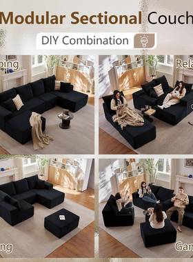 亚马户逊美式高密度沙海绵ZCX压缩沙发小型组合懒人妃发贵床客厅