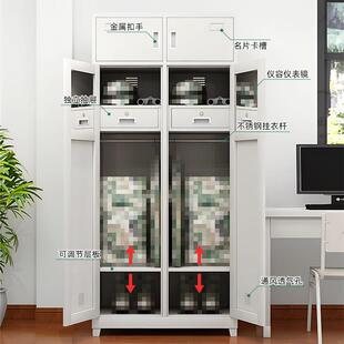 钢制营具柜厚单门内务柜双门物品52615加存放柜带开镜子营房带储
